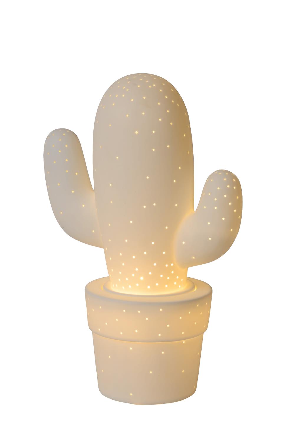 Lucide Cactus Hvit bordlampe Ø20 E14 