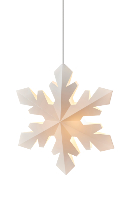 Le Klint M Snowflake inkl. hvit ledning