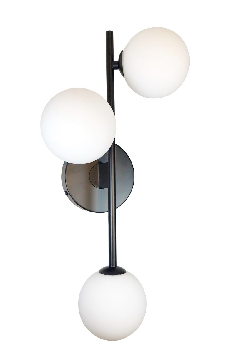 Nordesign Emrik Vegg lamp 3xG9 Sort/opal