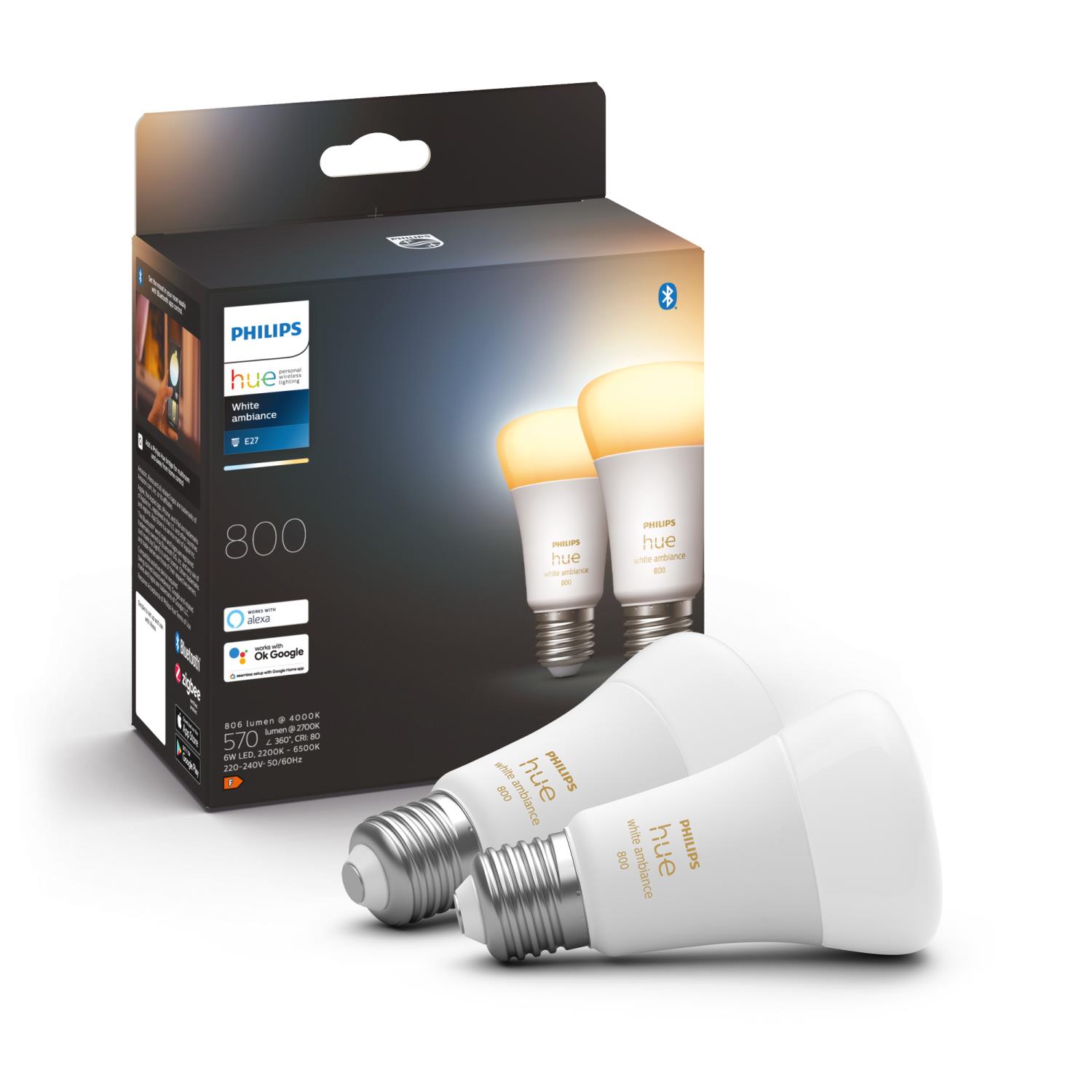 Philips Hue WA E27 6W 2PK EU