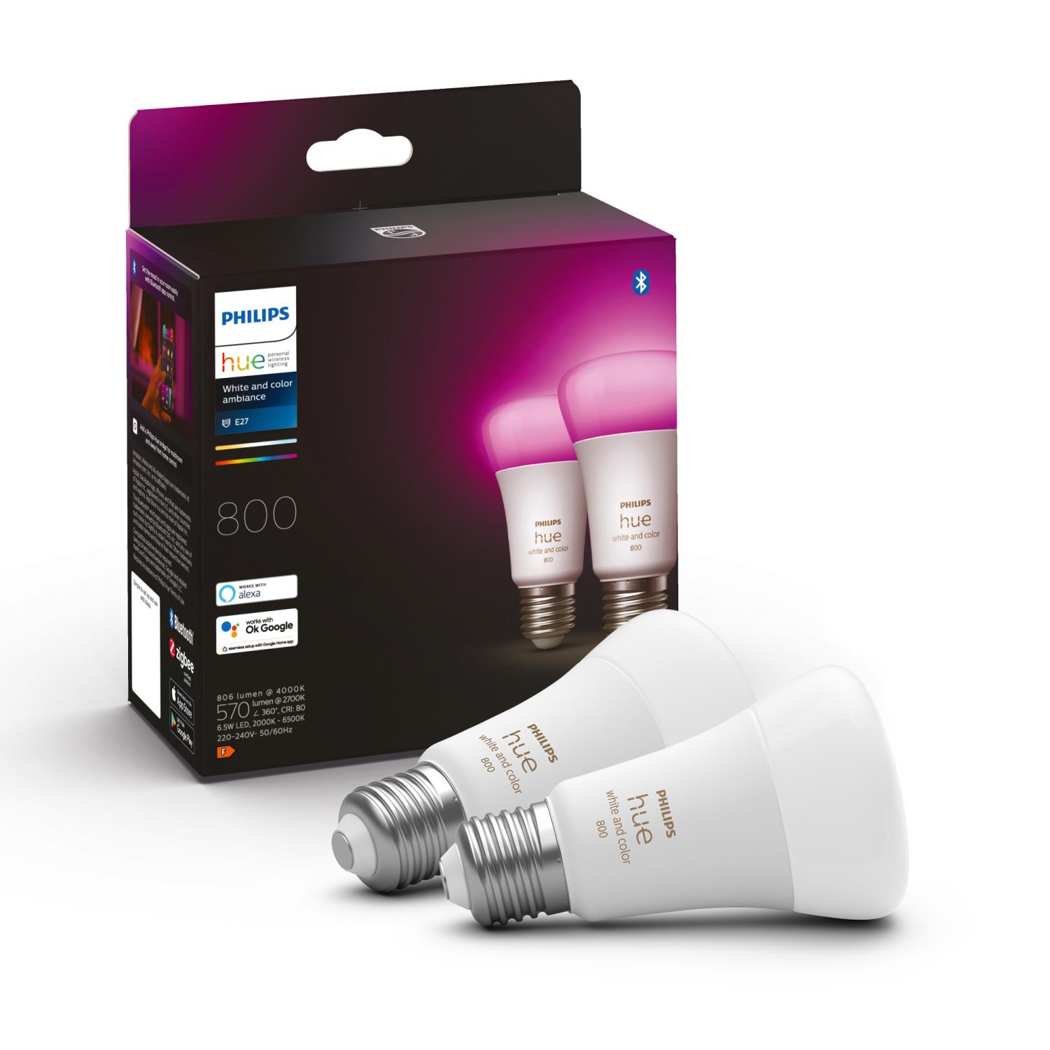 Philips Hue WCA E27 6,5W 2PK