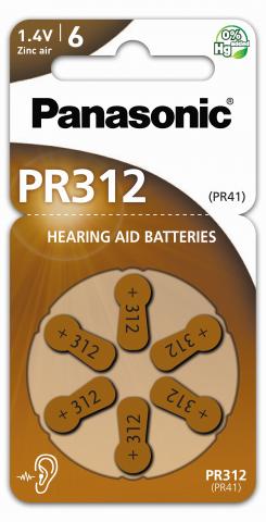 Panasonic PR312 Høreapparat Batteri 6pk