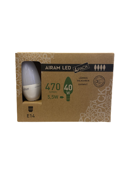 AIRAM LED E14 5,5W (40W) 4pk. 