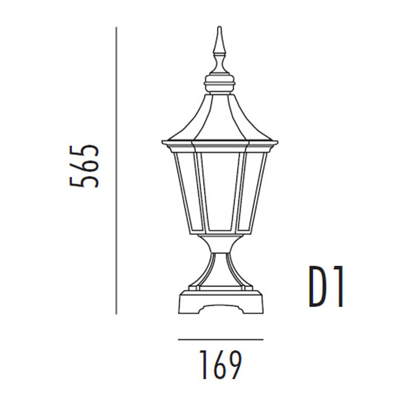 Noral Regent D1 hvit portlampe
