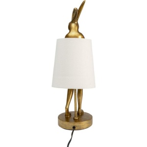 Kare Bordlampe Hare - Gull/hvit 50cm