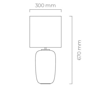 Hadeland Glassverk Vega bordlampe kakao m. mess. sort skjerm