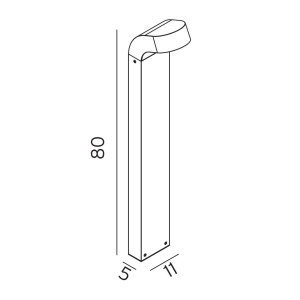 Norlys Molde 1901 Grafitt Utelampe Pullert 8w Led IP54