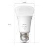 Philips Hue W E27 9,5W 2pk + bridge - Bilde 3