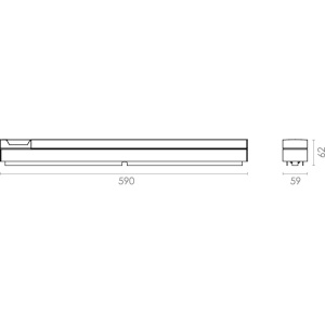 SG Prelude Square Hvit Baderomslampe m/stikk LED 2700K