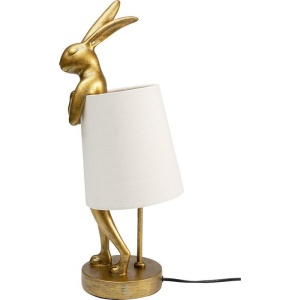 Kare Bordlampe Hare - Gull/hvit 50cm