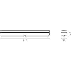 SG Prelude Square Hvit Baderomslampe LED 2700K