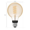 Philips Hue WA E27 7W Filament G93 - Bilde 2