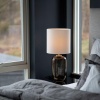 Hadeland Glassverk Vega bordlampe kakao m. mess. sort skjerm - Bilde 3