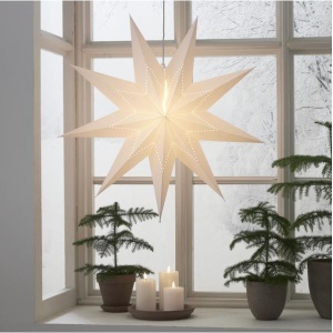 Star Lysa Adventsstjerne Hvit 80cm m/oppheng