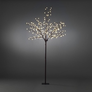 Konstsmide Brunt tre 250cm med Cherry lights