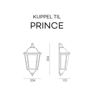 Noral Glass til Prince utelampe