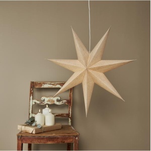 Star Cotton stjerne 60cm beige u/oppheng