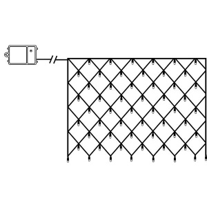 Star Akku lysnett 80-lys 0,8 x 1,5m ute batteridrevet