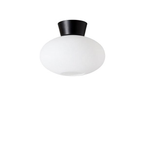 Belid Bullo taklampe Mattsvart/opal E27