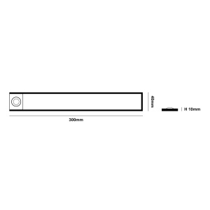 Nordesign Sens Oppladbar Benkebelysning/Garderobelys 30cm m/sensor