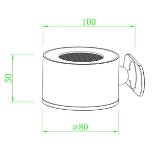 Nordesign Magneto K2 Oppladbar vegglampe Sort