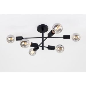 MS Cross Plafond 6XE27 Sort