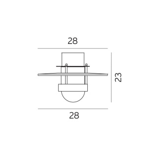 Norlys Bergen 271 Galvanisert Utelampe Tak E27 IP44