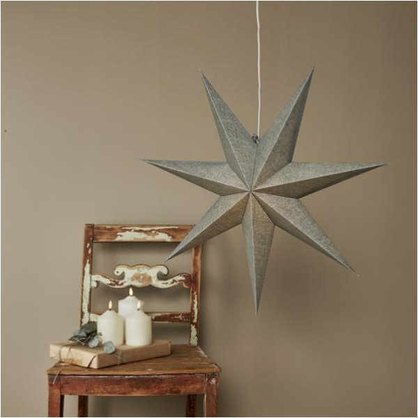 Star Cotton stjerne 60cm grønn u/oppheng - Bilde 2