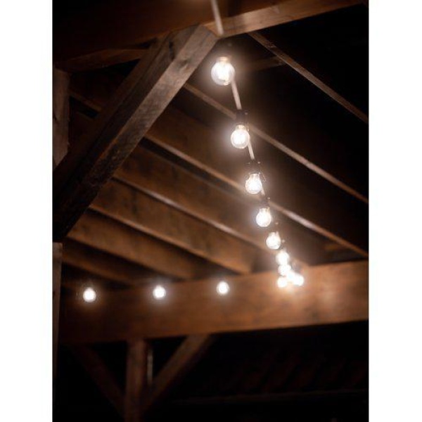 PR Bright light lyslenke Sort 4,9M utbyggingslenke inkl. 10 klare pærer - Bilde 3