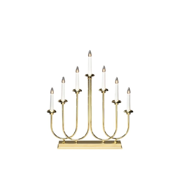 Konstsmide Adventsstake Messing 7-armet
