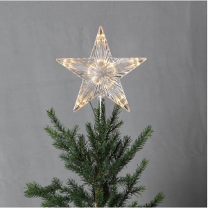 Star Topsy toppstjerne juletre batteridrevet m/timer