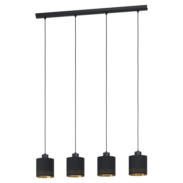 EGLO Esteperra 4 pendellamper sort