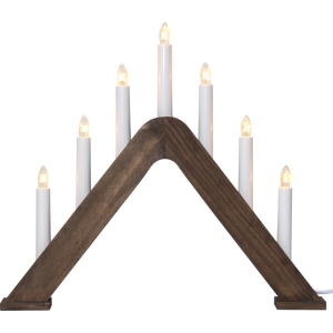 Star Jarve adventsstake 7-lys valnøtt