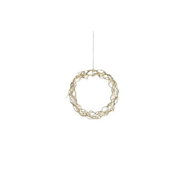 Konstsmide Krans messing 30cm LED varmhvit
