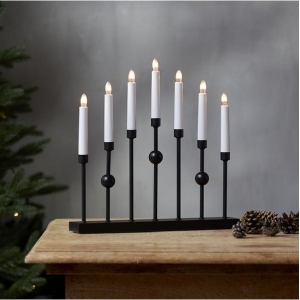 Star Gustavo Adventsstake 7-lys sort