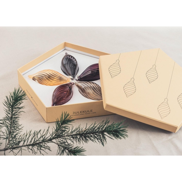 Hadeland Julekule Gyllenklang Twist 5pk