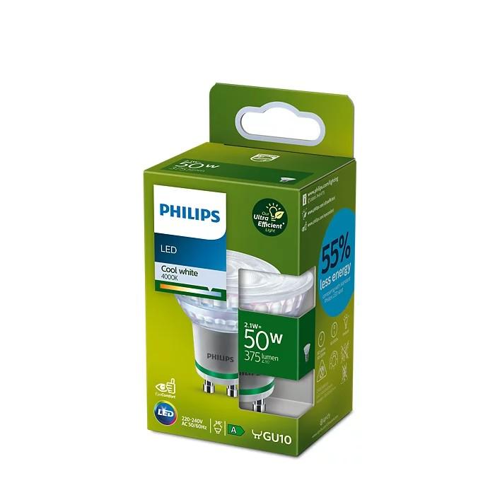 Philips LED GU10 2,1W (50W) 375lm 4000K Philips LED GU10 2,1W (50W) 375lm 4000K