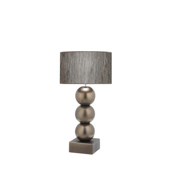 Envy Bilba 3SB CE Bordlampe 73cm Matt Bronse m/brun skjerm