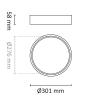 Unilamp Decodisc M 18W 2700/3000K Dim Sort/Gull IP44 - Bilde 2