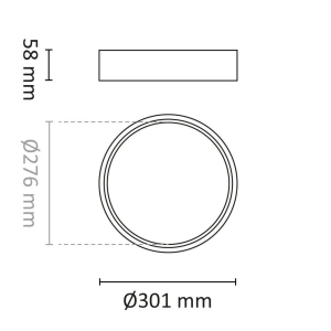 Unilamp Decodisc M 18W 2700/3000K Dim Sort/Gull IP44