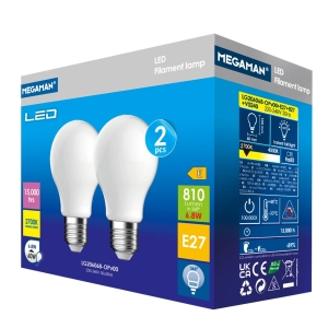Megaman LED E27 6,8W(60W) 810lm 2700K 2pk