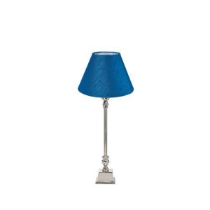 Linne bordlampe 62cm t inkl Estelle lampeskjerm dypblå skjerm