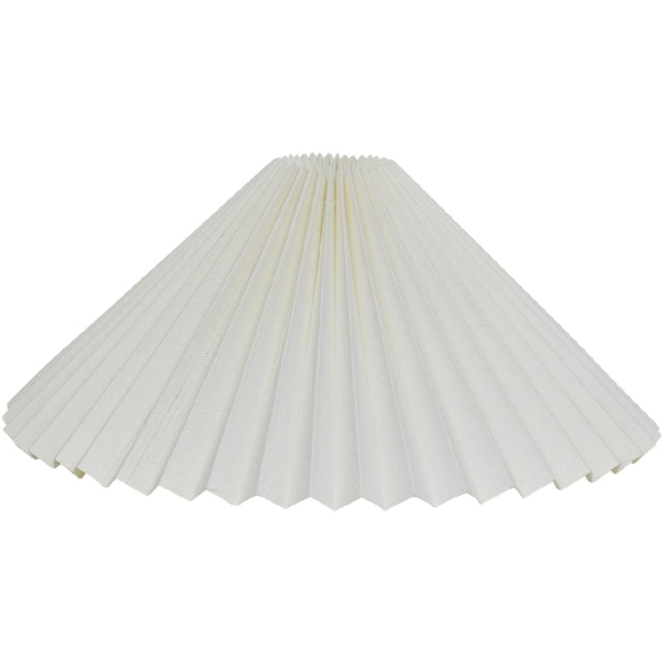 Hallbergs skjerm Carolin plisse Hvit 50cm