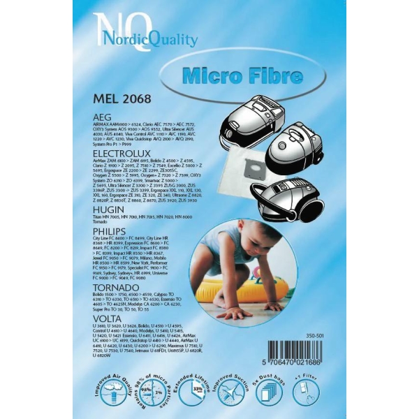 Nordic Quality Støvsugerpose MEL 2068 5pk - Bilde 2