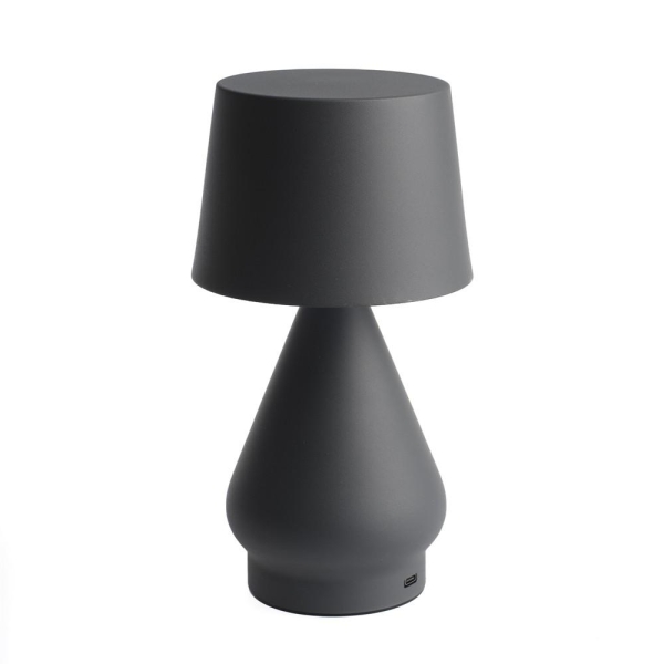 Unison No Cabel oppladbar lampe Grafit medium