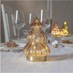 Star Abete dekorasjonstre i Glass m/lys Beige