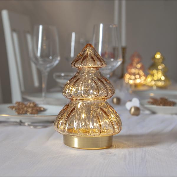 Star Abete dekorasjonstre i Glass m/lys Beige Star Abete dekorasjonstre i Glass m/lys Beige - Bilde 2