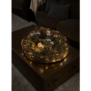 Konstsmide Slynge 100 amber LED sort tråd