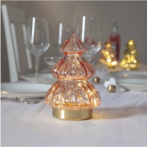 Star Abete Dekorasjonstre i Glass m/lys Rosa