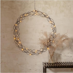 Star Curly 45cm 50-lys Sort